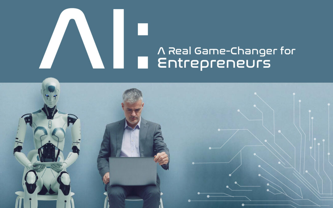 Illustration representing AI entrepreneurship concepts for innovators and startups